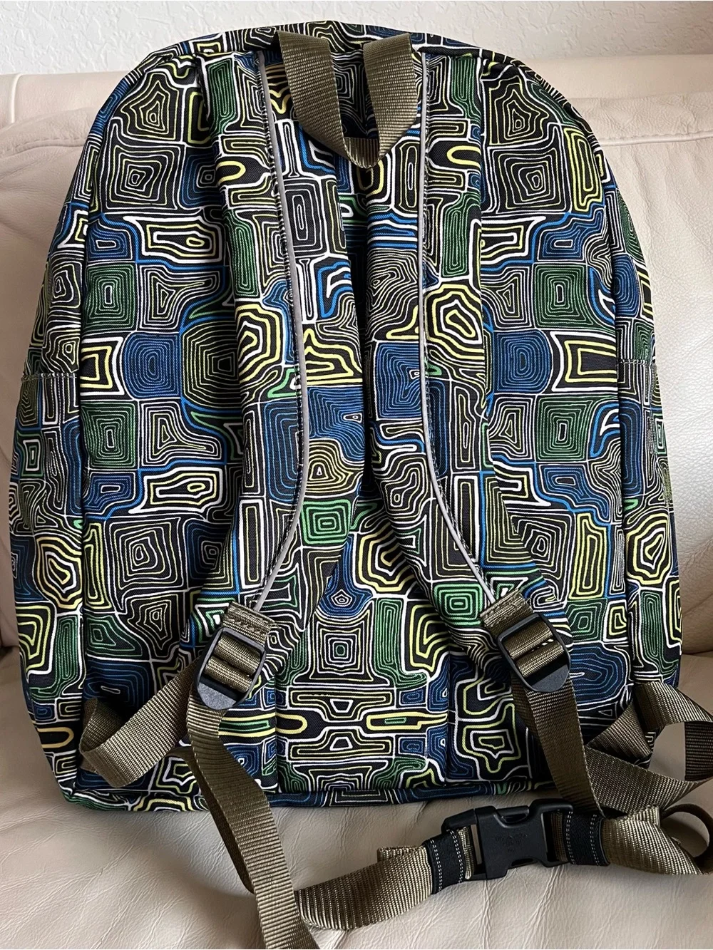 LL Bean Geometric Pattern Backpack - Picture 3 of 12